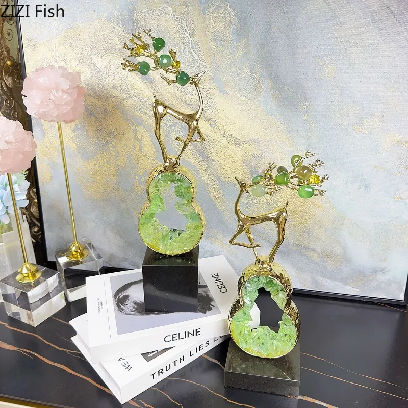 Металлическая хрустальная скульптура тыквы художественные украшения мраморная