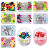 miusie 100 pcsbox dressmaking pins embroidery patchwork head pin needle diy craft stainless steel sewing accessories tools
