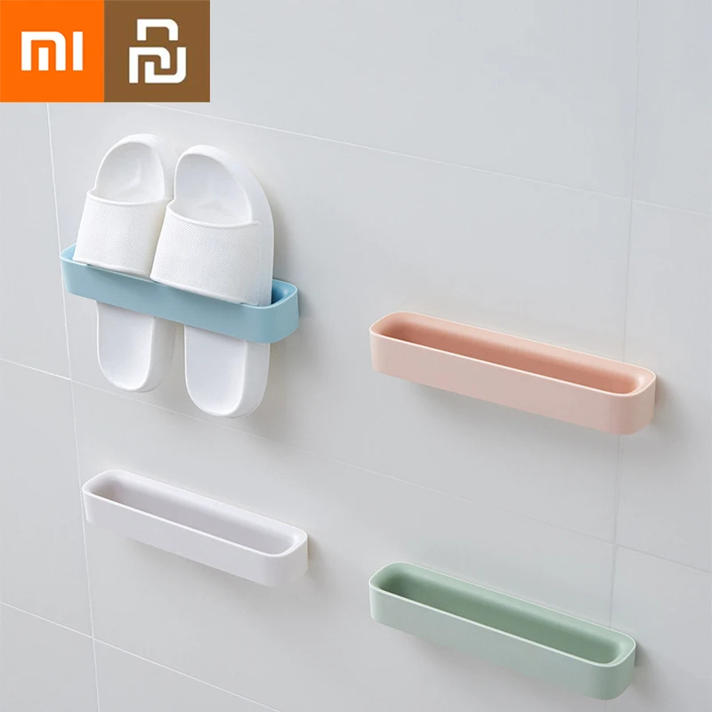 

Бесшовная настенная стойка для обуви Xiaomi Youpin, домашние настенные тапочки, Полка на высоком каблуке, спортивная обувь, артефакт для хранения ...