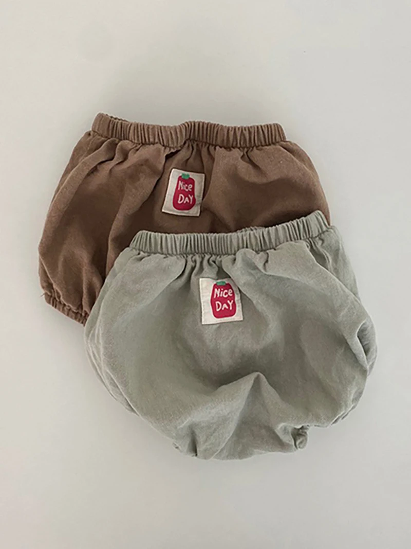 

2022 Nieuwe Zomer Baby Patch Broek Katoen Effen Kleur Bloeiers Peuter Rompertjes Uitloper