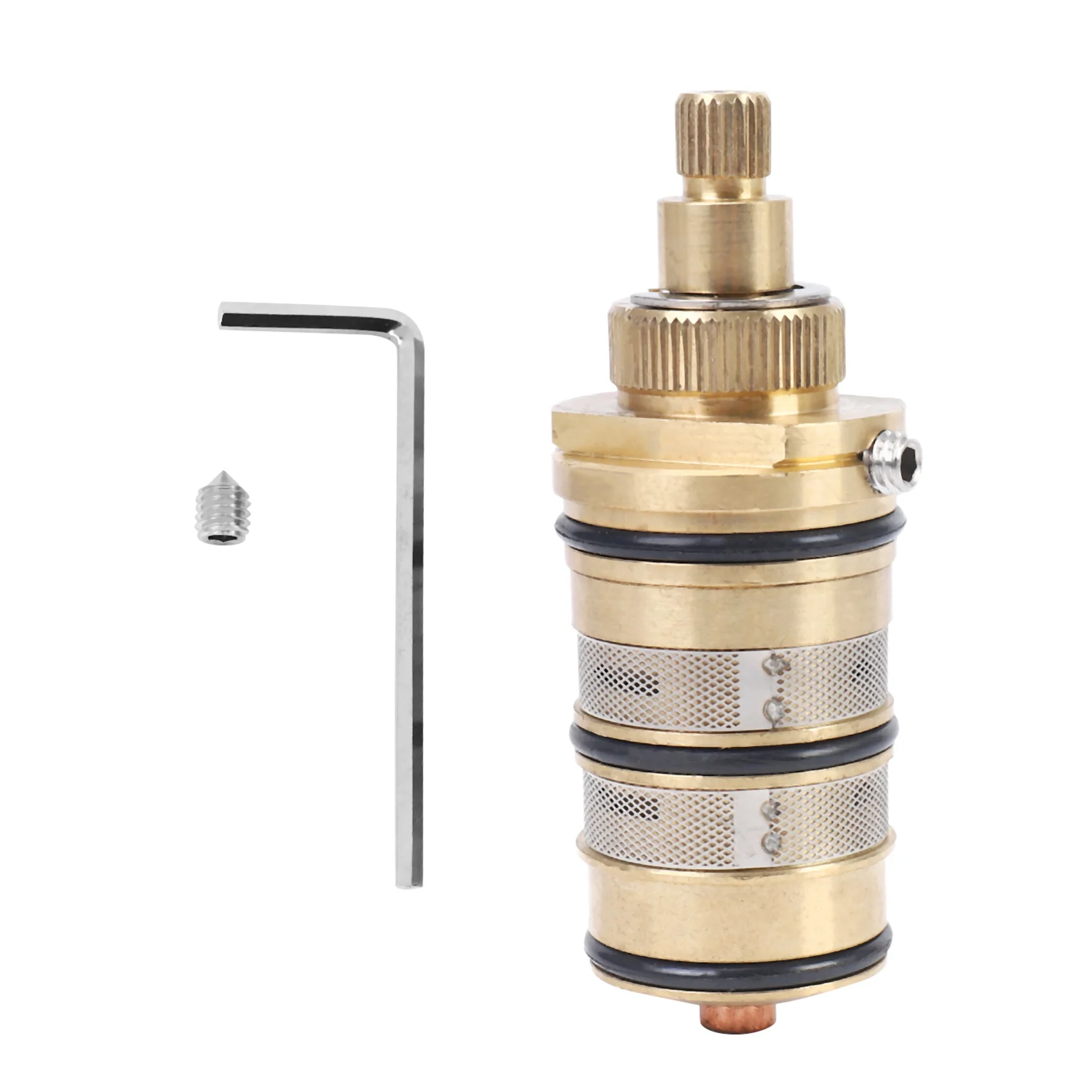 

Brass Bath Shower Thermostatic Cartridge&Handle for Mixing Valve Mixer Shower Bar Mixer Tap Shower Mixing Valve Cartridge