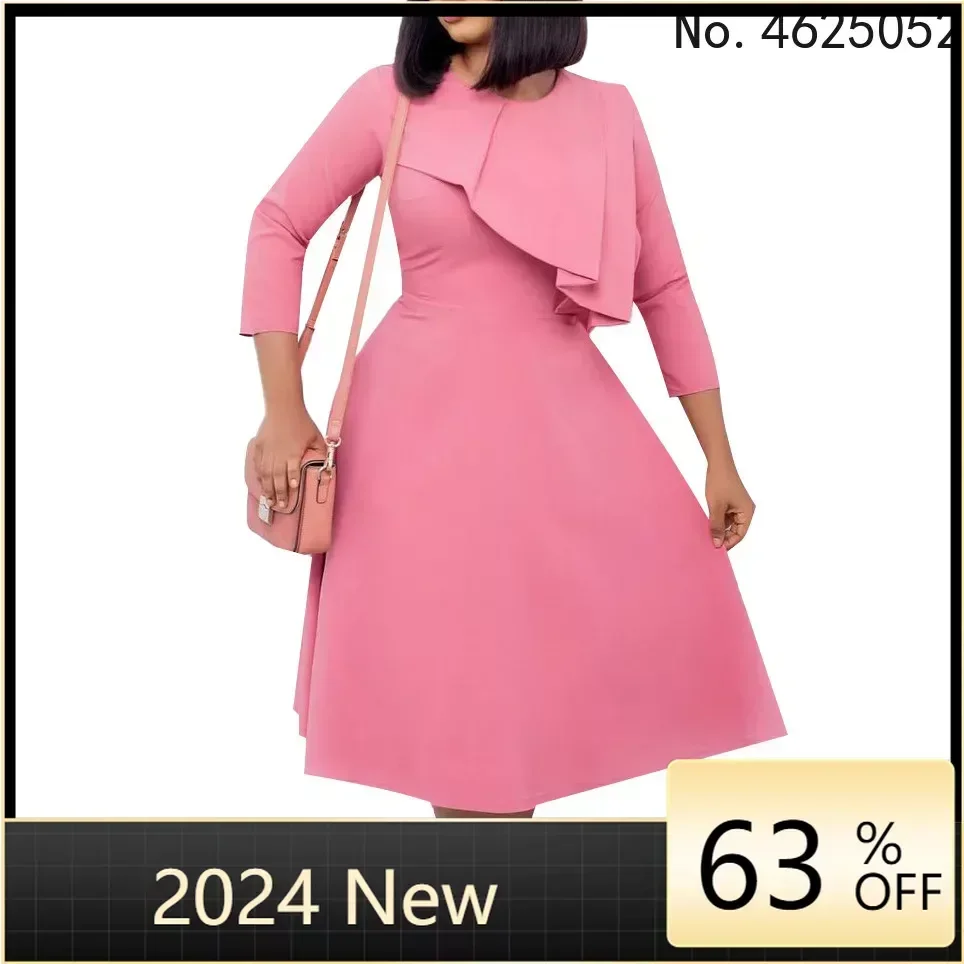 Женские Элегантные платья для церкви деловые до колен с длинным рукавом и косым