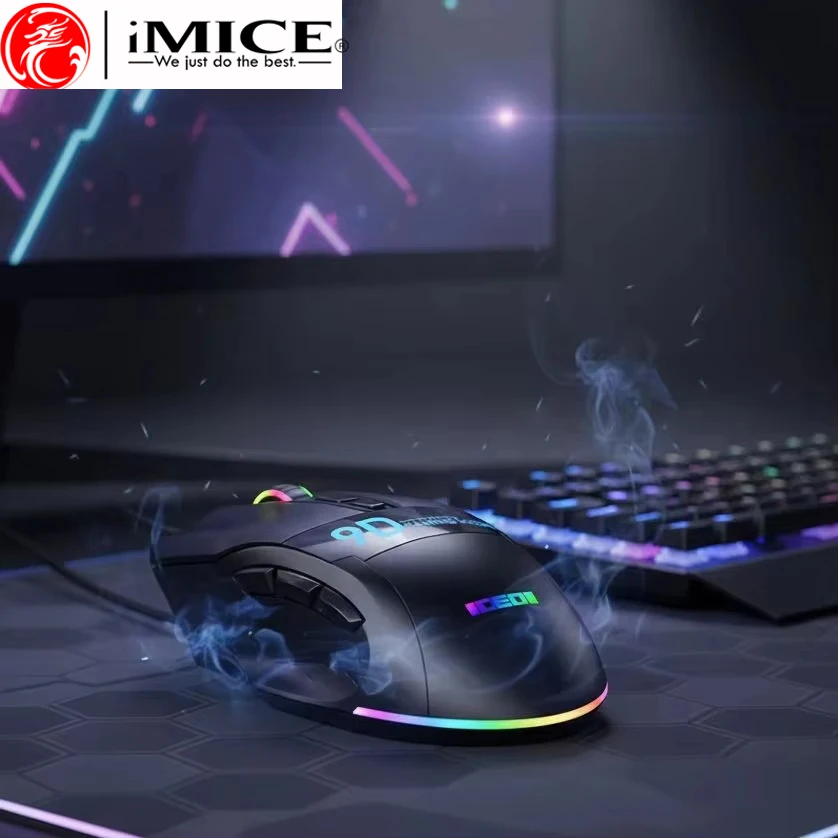 Крутая RGB программируемая проводная игровая мышь с 9 кнопками, регулируемым DPI и эргономичным дизайном для ноутбука, ПК, компьютера, планшета. (art.: 3920db090f8f9) - 3920db090f8f9