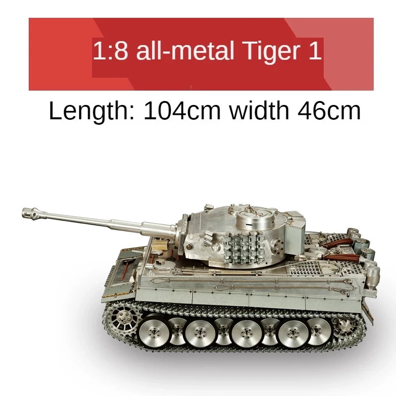 

Heng Long 1/8 Full Metal Giant Large RC Tank German Tiger Electric Remote Control Aluminum Alloy Model 2.4G M1A2 Chariot