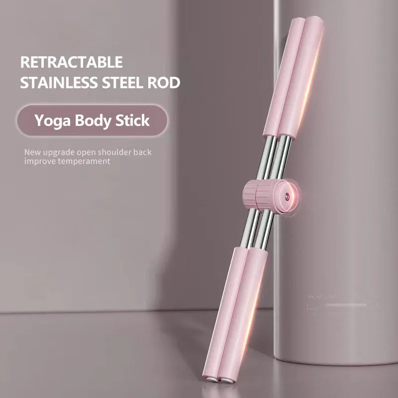 

Open Stretching Posture Yoga Shoulder Body Bar 52-82cm Sticks Adjustable Rod Humpback Bodybuilding Correction Back Training