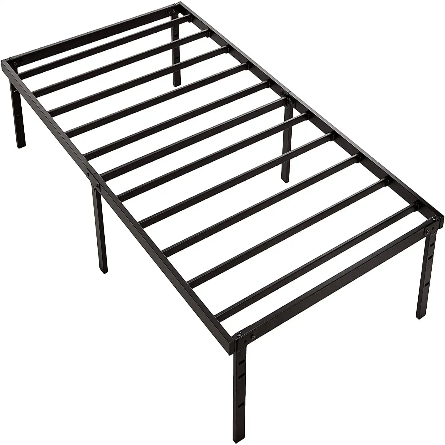 

14" Heavy Duty Steel Slat Twin Platform Bed Frame, Black