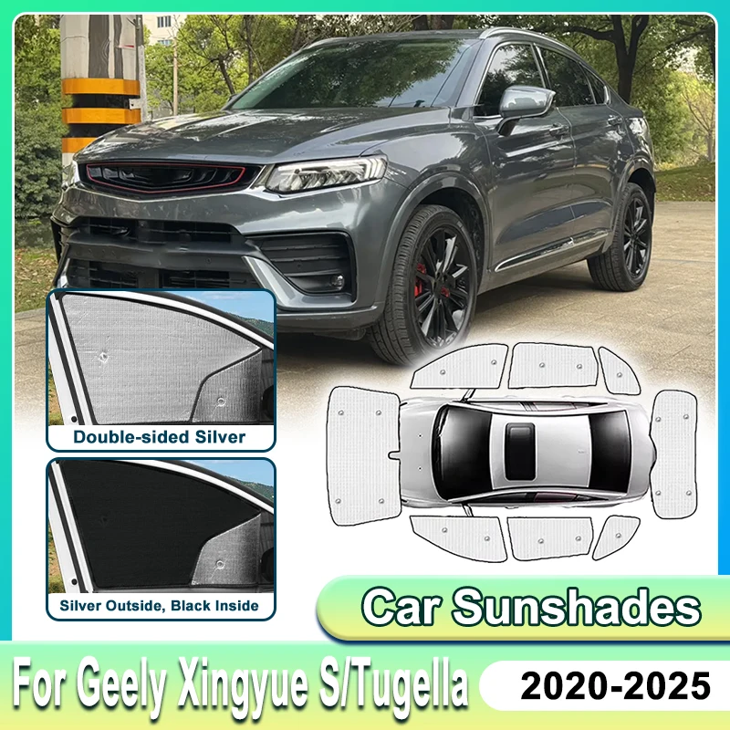 Фото Для Geely Xingyue S 2020-2025 FY11 Tugella Knewstar 001: Солнцезащитный козырек на окно автомобиля с защитой от УФ-лучей и функцией приватности, аксессуары для авто №1