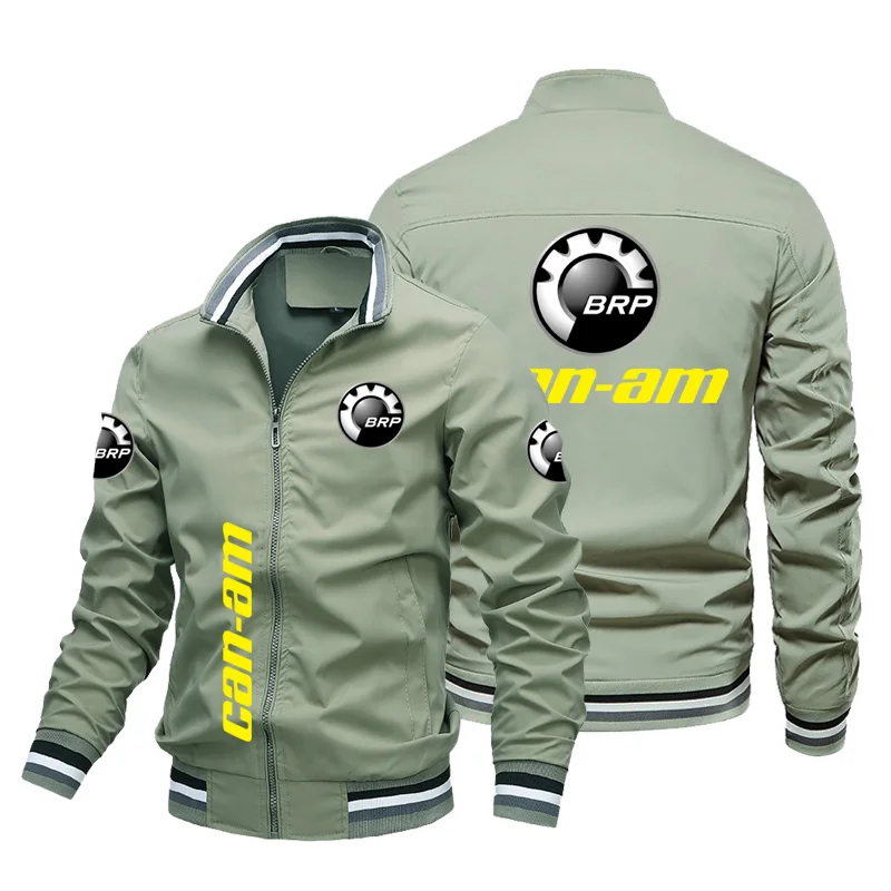 

Новинка 2022, мужские куртки Brp Can-am, куртка на молнии с принтом логотипа, бейсбольная куртка в стиле хип-хоп, Мужская ветрозащитная мотоциклетн...