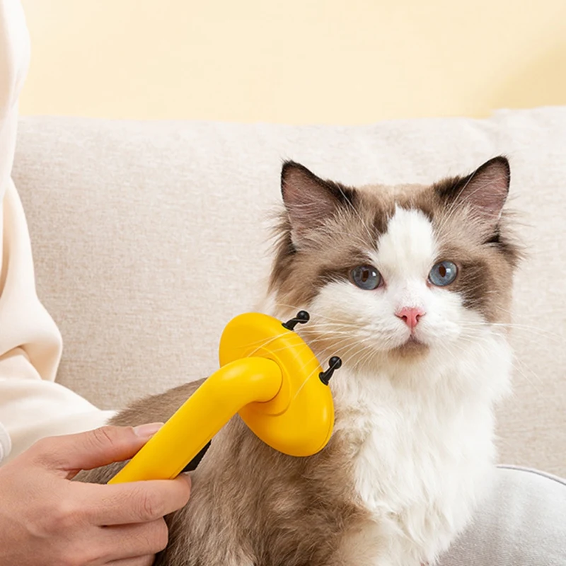 

Pet Cat Grooming Brush Reduces Shedding Professional Deshedding Tool for Cats Gently Removes Combs