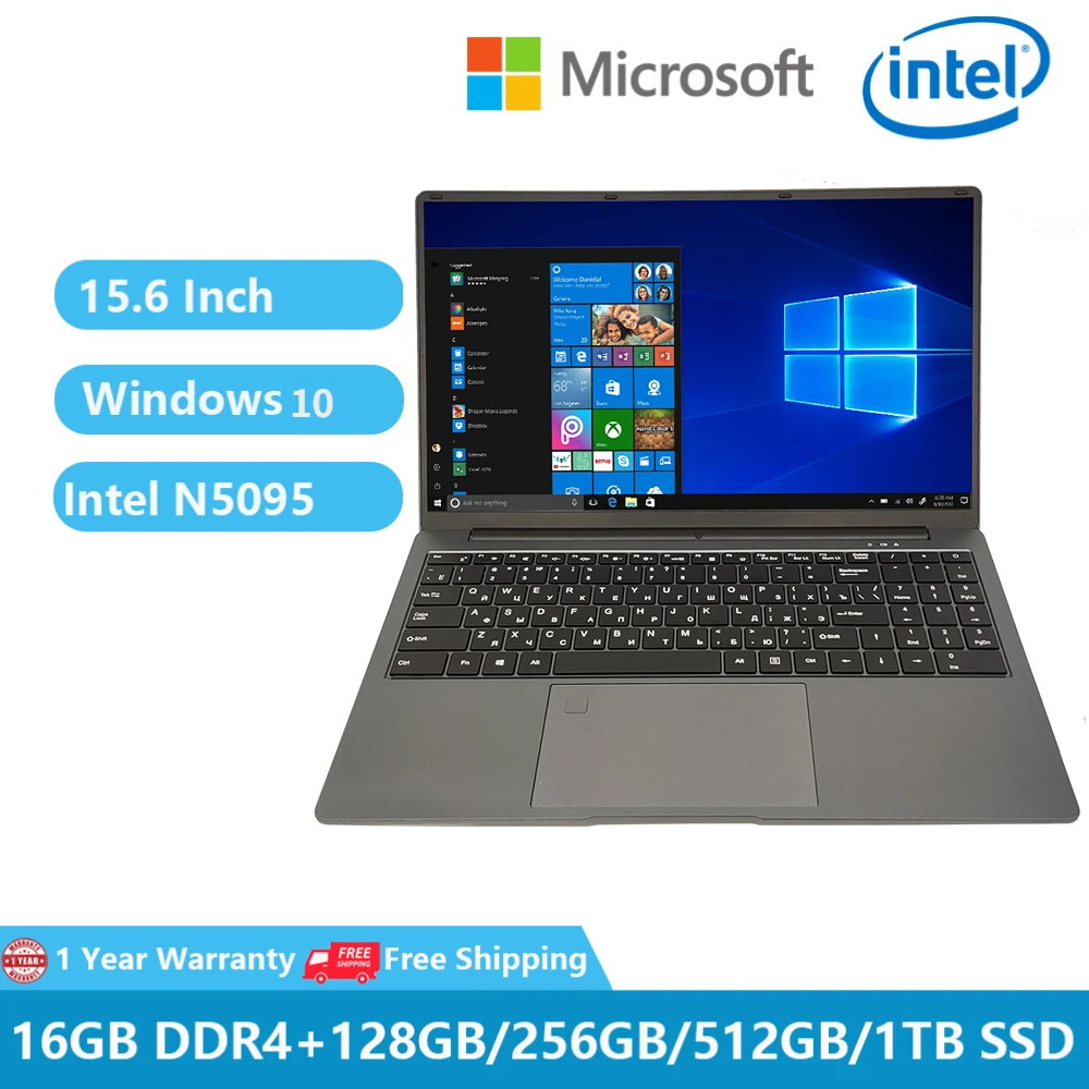 2023 Office Laptops Gaming Windows 10 School Cheap Folding Notebook PC 15.6 Inch Intel Celeron N5095 16G RAM 1TB Dual WiFi