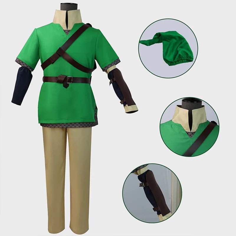 Игровой костюм Zeld Link для косплея ролевая игра Униформа парик карнавал на