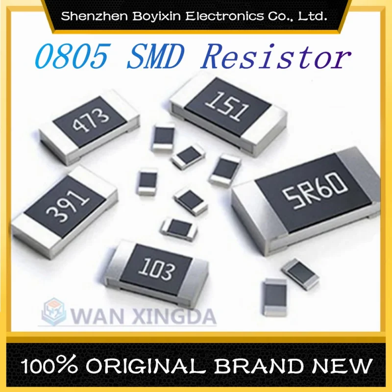 

Высокоточный резистор SMD 100 0805 1R 2R 3R 4R 5.6R 10R 20R 30R 40R 56R 68R 82R 0.1R 100R 220R 470R 1K 10K 20K 33K 82K, 1% шт.