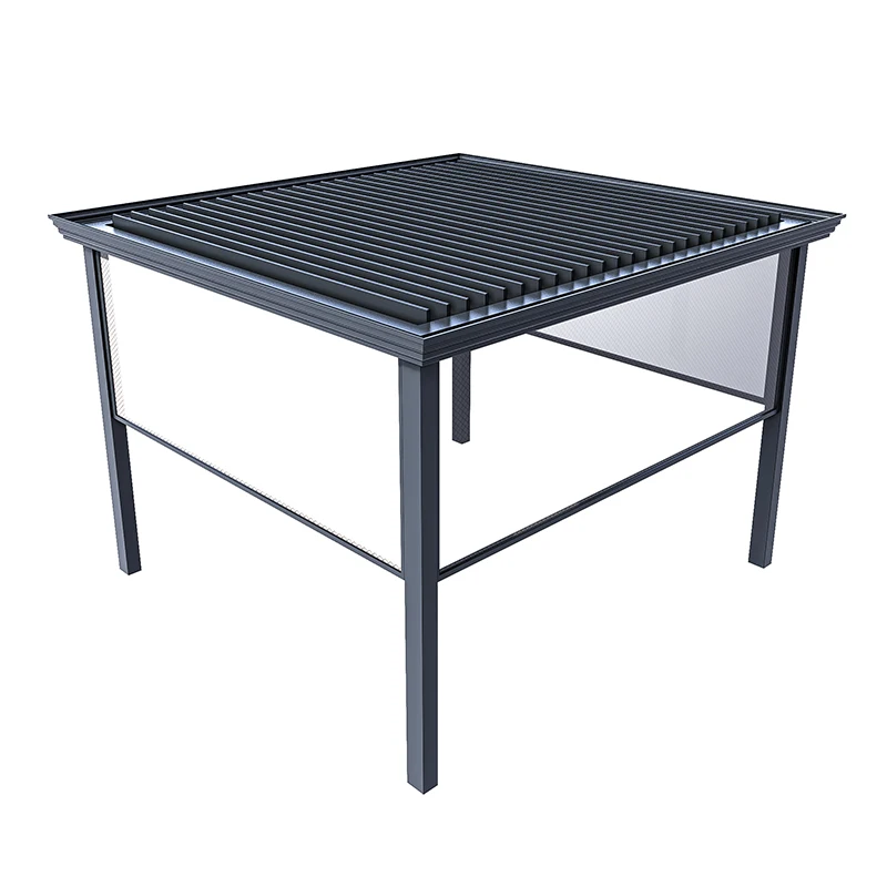 

4x3 Патио Водонепроницаемый Европейский сад ручной жалюзи беседка алюминиевый моторизованный жалюзи беседка на крыше с планками