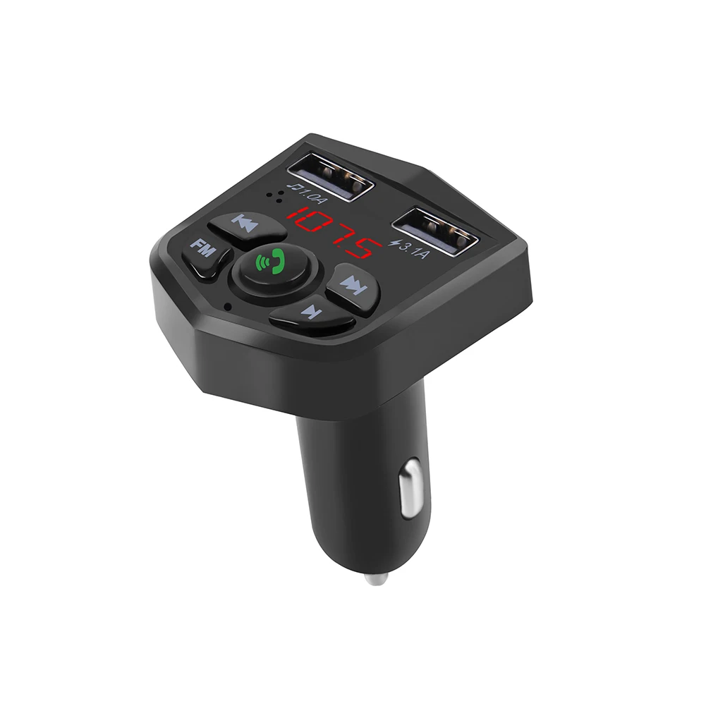 

Portable Charger FM Transmitter Bluetooth 5.0 Dual Ports FM Transmitter