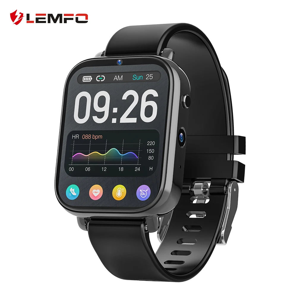 

LEMFO Z20 смарт часы мужские Android 9 LTE 4G IP68 Водонепроницаемый 4G RAM 128GB ROM GPS Smartwatch 2022 Кислород в крови Двойная камера умные часы мужские