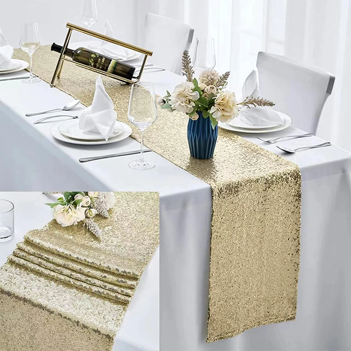 30x180 См Полиэстеровая Дорожка Для Стола С Блестками Красочное Украшение Флагом На