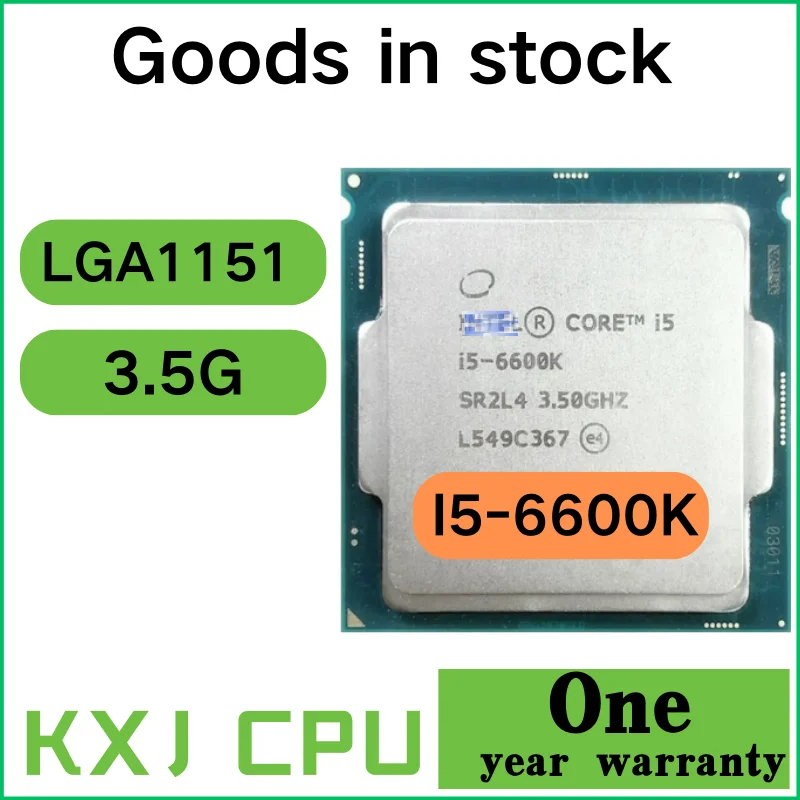

Intel Core i5-6600K i5 6600K 3.5 GHz Used Quad-Core Quad-Thread CPU Processor 6M 91W LGA 1151