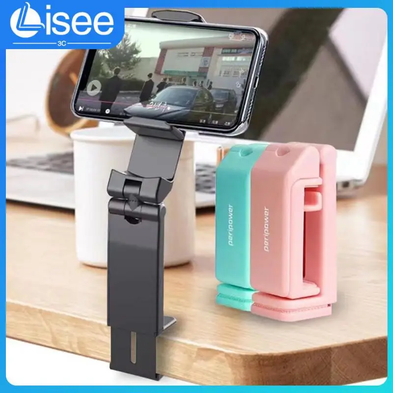 

Multiple Adjustable Folding Rotary Clip ABS Resin Clip Mobile Phone Holder Small Size Thickened Silicone Pad Mobile Phone Stand