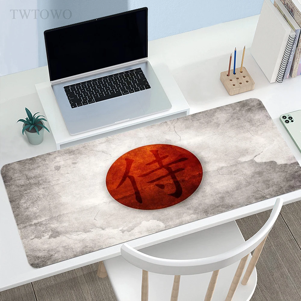 

Японский коврик для мыши Samurai, Настольный коврик для игрового компьютера HD, нескользящий, из натурального каучука, для ноутбука