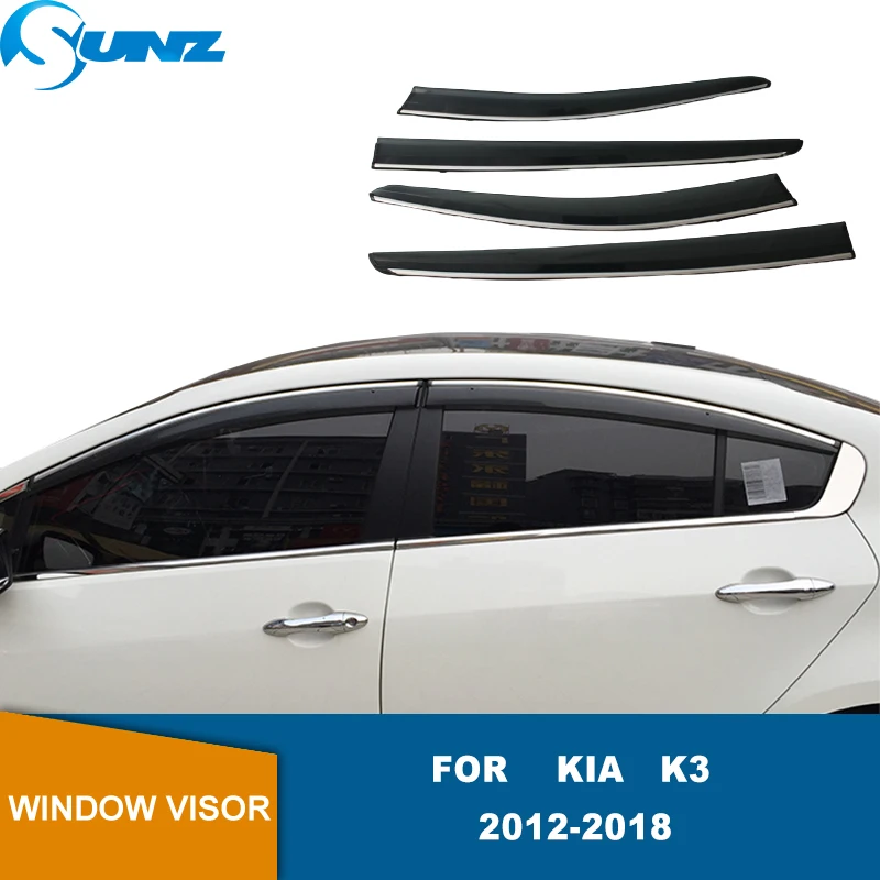 

Side Window Deflectors For Kia K3 2012 2013 2014 2015 2016 2017 2018 Sun Rain Deflector Weather Shields Window Visor SUNZ