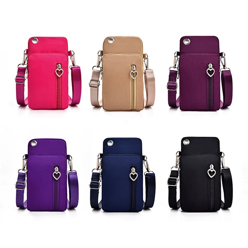 

Fashion Women's Messenger Bag Shoulder Bag Multi-Function Mobile Phone Bag Outdoor Earphone Pouch Sports Bag