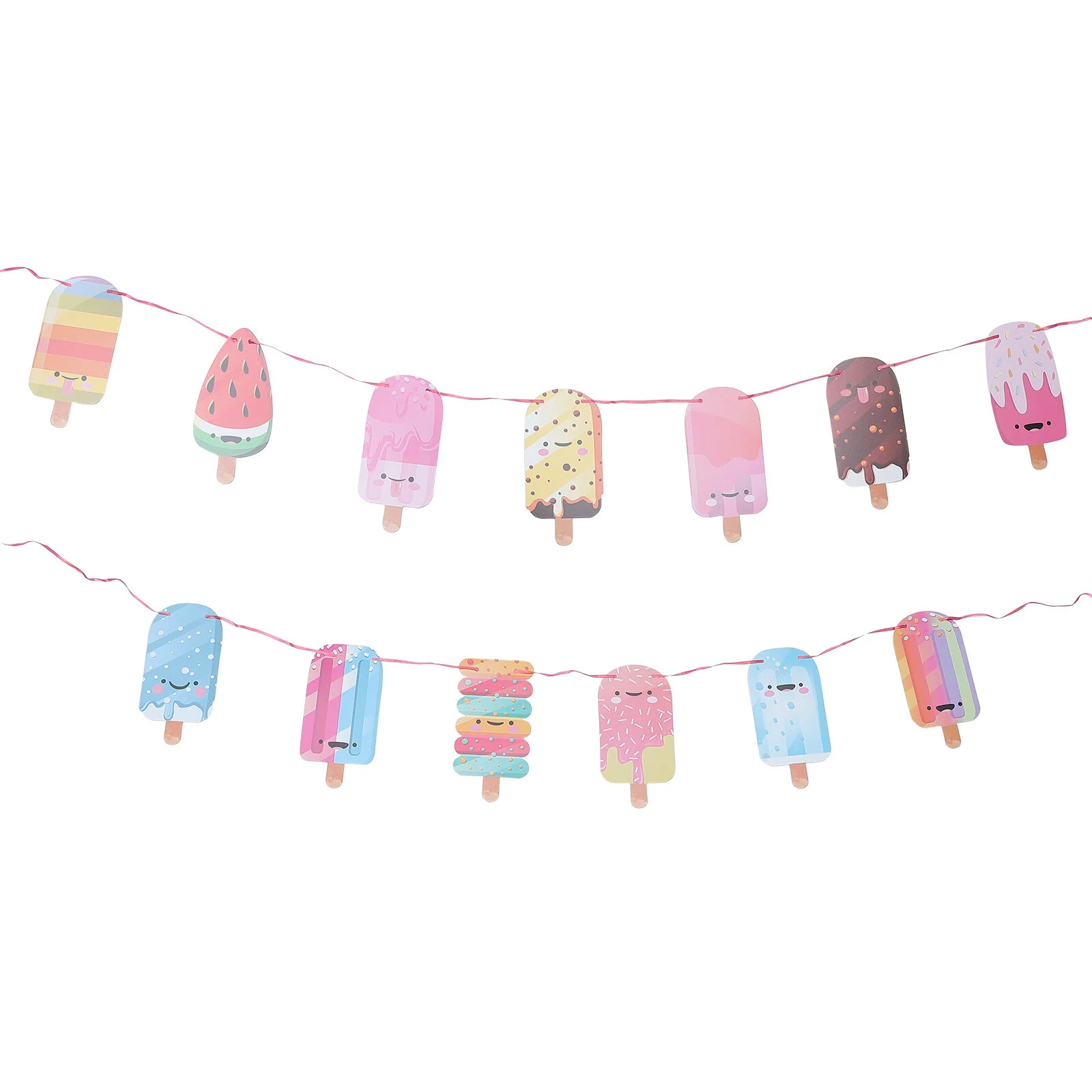 

Ice Cream Banner Floral Garlands Decor Birthday Decorations Party Favors Paper Child