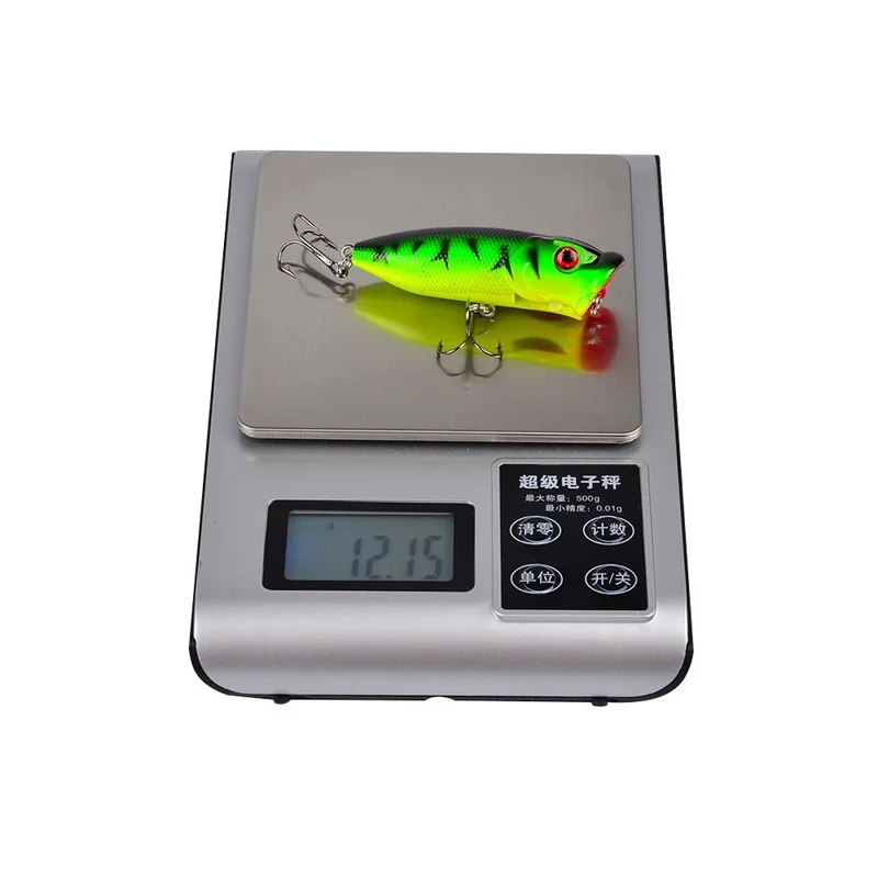 Рыболовная приманка Topwater Popper Bait 7.3см 11г из искусственного пластика с 6# крючками.