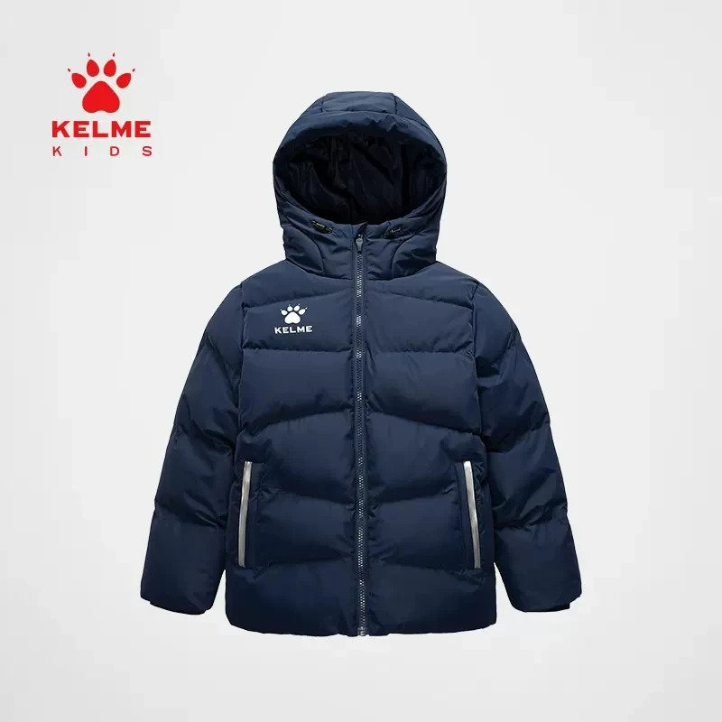 KELME KIDS Sports Cotton Jacket Boys' And Girls' Soccer Outdoor Training Medium Cotton Jacket Warm Jacket Winter 8061MF3001