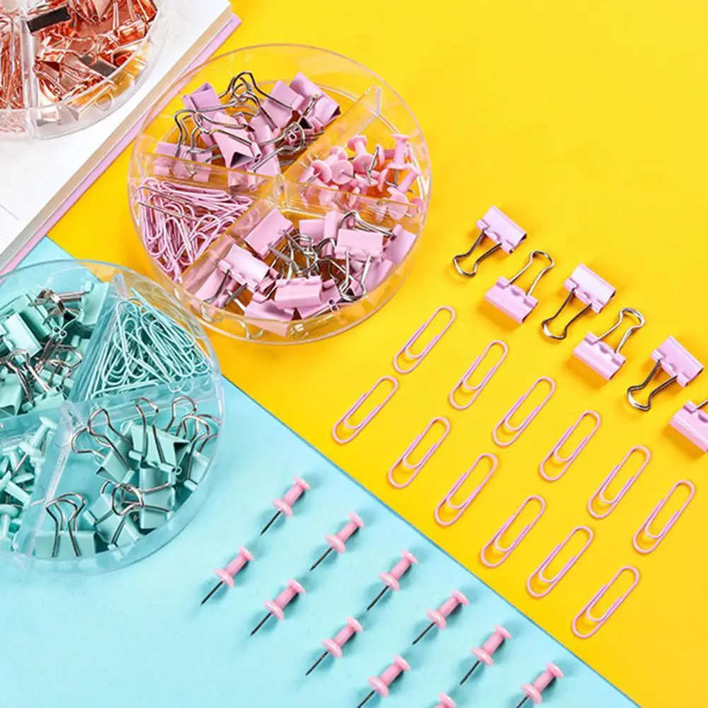 

1 Set File Clip Reusable Metal Vivid Color Colorful Assorted Clip Set Paper Organizer Tools Binder Clip for Home