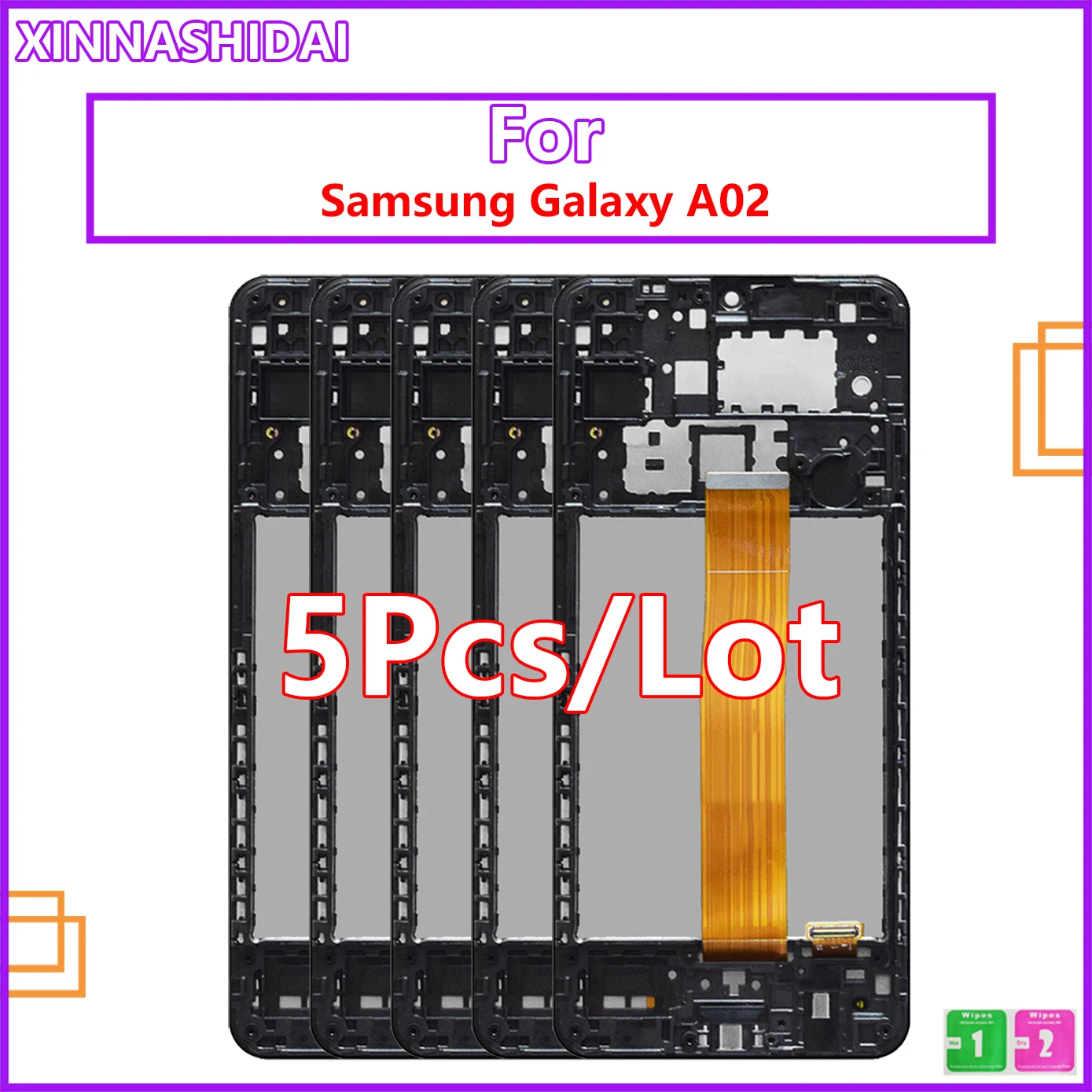 

5 шт./лот для Samsung Galaxy A02 SM-A022 A022m, ЖК-дисплей, сенсорный экран, дигитайзер, полная фотография, фотоэлементы, Фотоэлементы