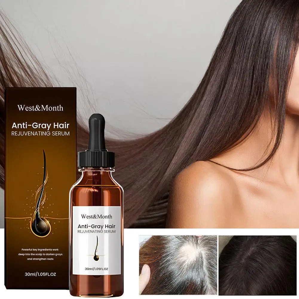 

Быстрая серая белая Сыворотка для лечения волос, жидкость для восстановления волос, черная натуральная потеря волос, для мужчин и женщин, цвет A9J0