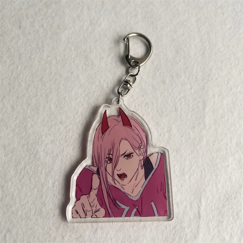 Брелок для ключей с японской мультяшной электрической пилой акриловый