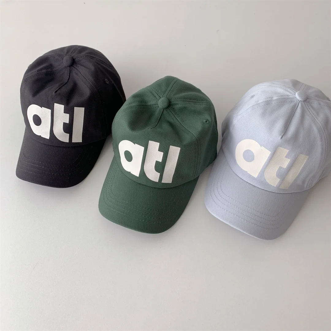 

Children's Solid Peaked Cap Casual All-match Letter Print Baby Boy Cool Baseball Caps Kid Girl Simple Thin Cotton Sunhat