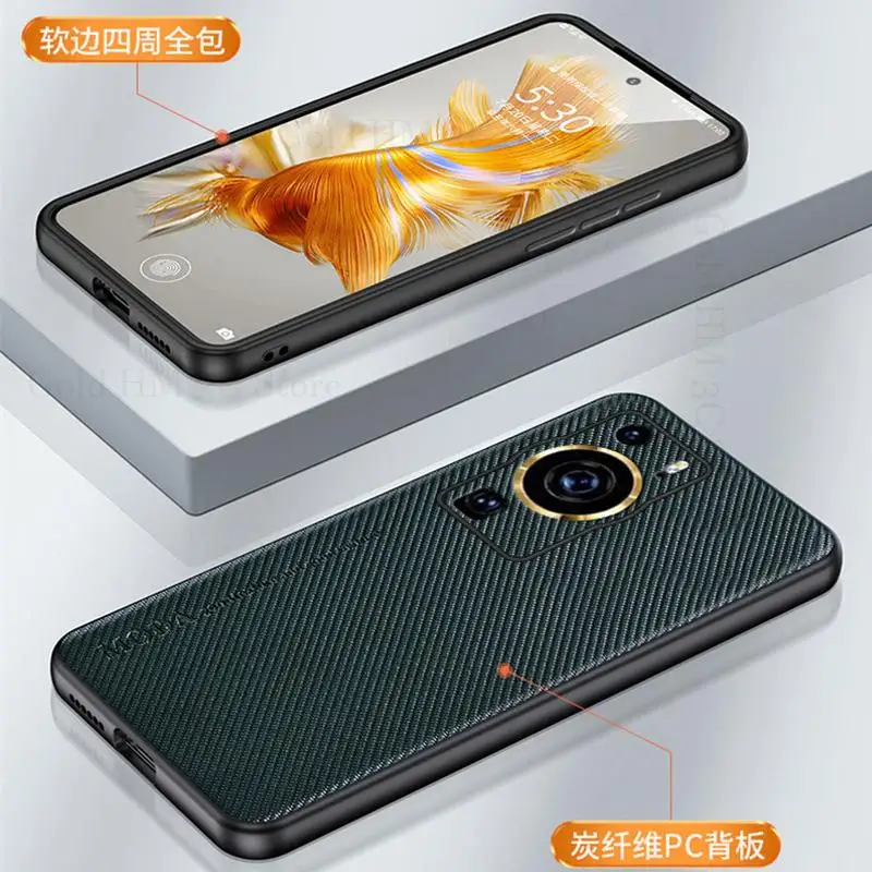 Carbon Fiber Leather Phone Case For Honor Magic 5 Pro Capa Soft Bumper Shockproof Cover Funda For Honor X40 GT X40i X30i 9X Pro