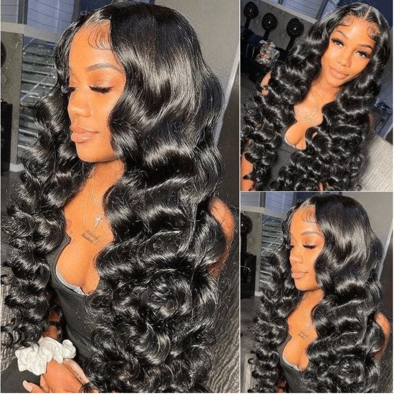 30 32 inch V Part Wig Human Hair Loose Deep Wave No Leave Out Brazilian Human Hair Wigs For Women Glueless Loose Wave Wig Remy