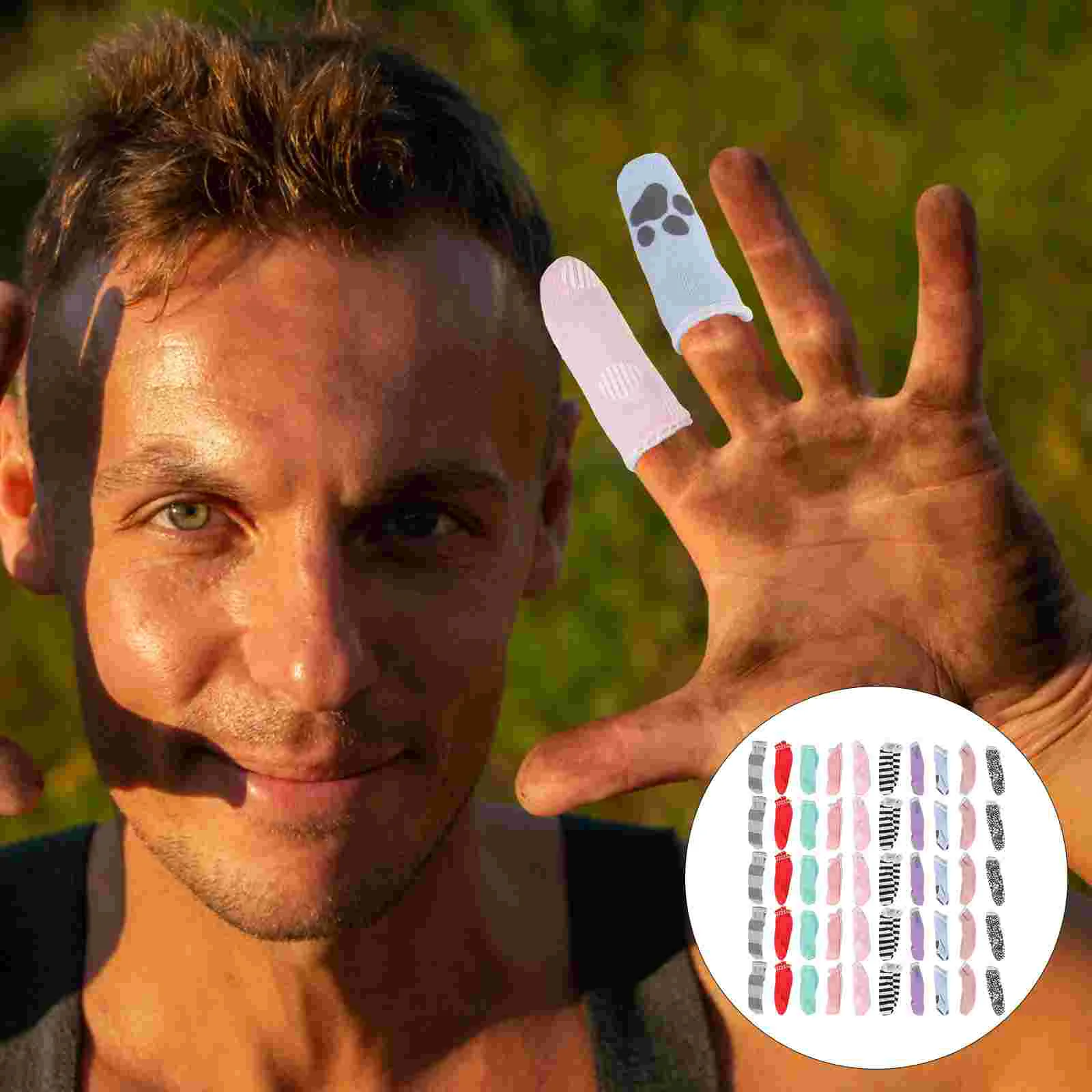 

Finger Cover Cots Sleeves Protector Thumb Toe Cotton Sleeve Gloves Cot Knitting Sewing Fingertip Breathable Covers Caps