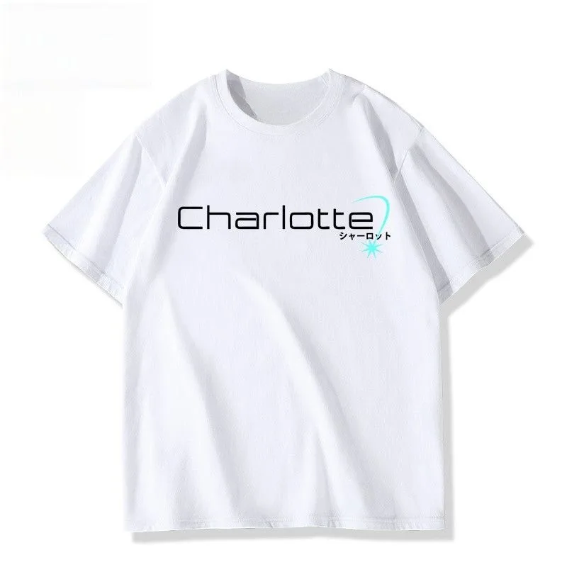 Фото Аниме Charlotte Key Club Youri Nayo футболка с короткими рукавами, мужская и женская летняя одежда унисекс, повседневная одежда в стиле аниме №3