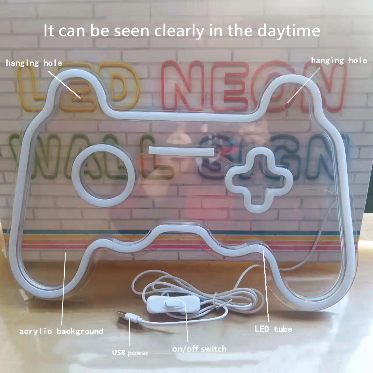 

Пользовательский геймпад, неоновая вывеска, лампа для Playstation, акриловый игровой контроллер, вывески, Настенный декор для подростковой комна...