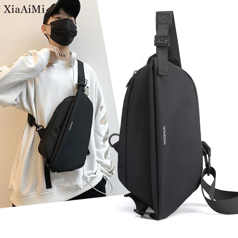 New Trend Men'S Chest Bag Fashion Travel Outdoor Sports Leisure Shoulder Bag Multifunctional Waterproof Messenger Bag