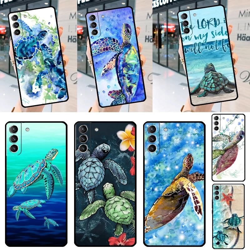 Морская черепаха Бирюзовый Oceanlife чехол для Samsung Galaxy S23 Ultra S22 S21 S20 FE S8 S9 S10 Plus Note 10 20 задняя крышка