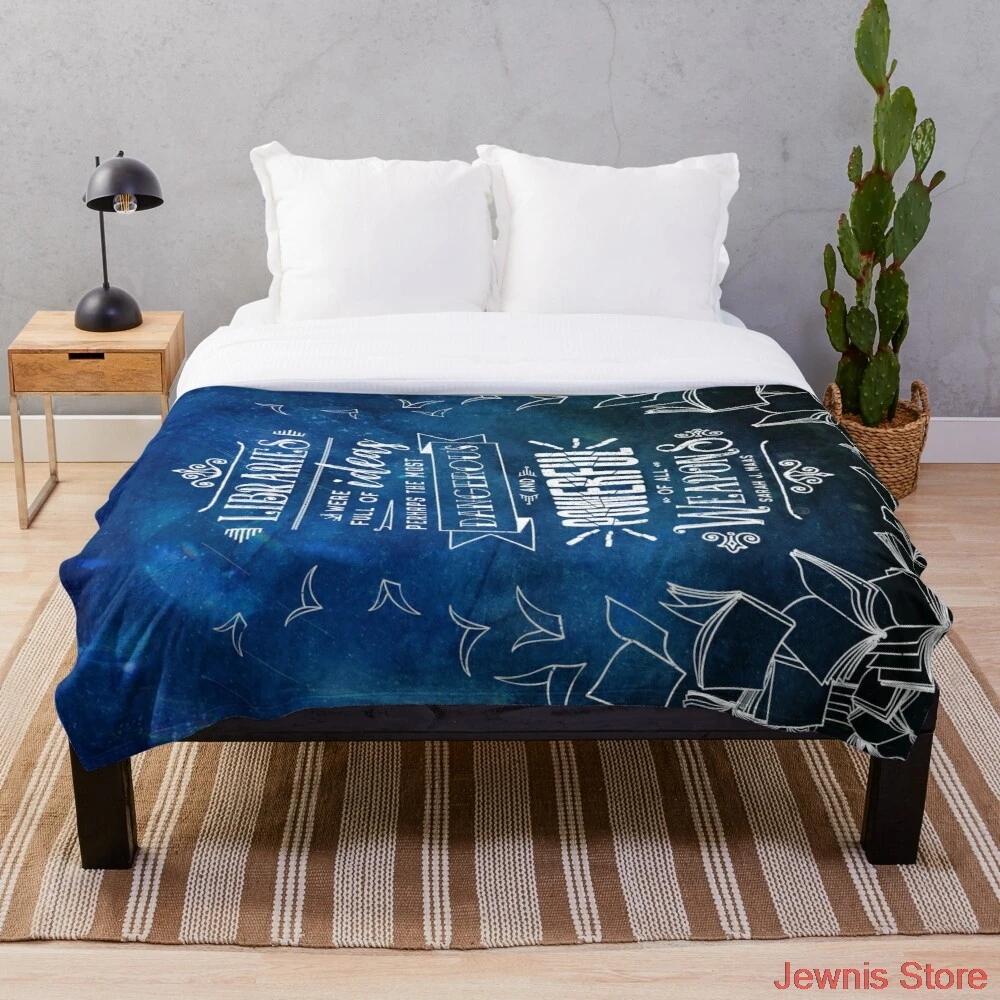 

Libraries Blanket Snowflake Wool Blanket Coral Fleece Bedspread Blankets Portable Blanket