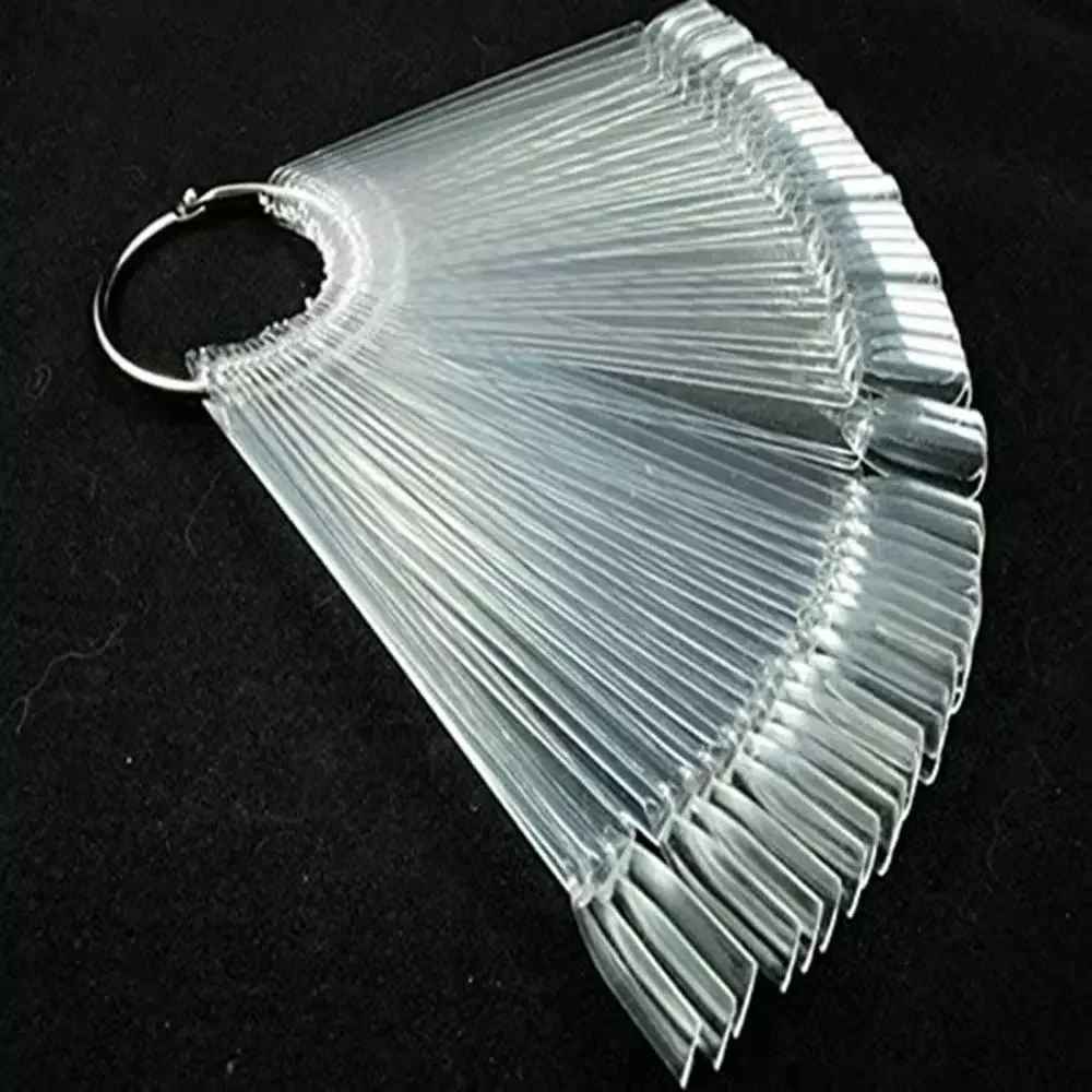 

Nails Tips Display Transparent Color Card Practice Chart With Ring Polish Palette Stand Nail Manicure Tools
