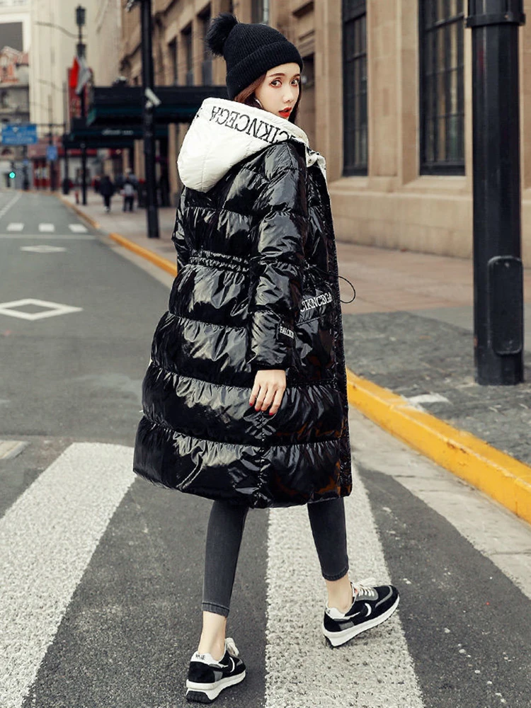 KBAT 2022 Fashion Loose Winter 90% Duck Down Jacket Drawstring Warm Windproof Snow Coat Casual Short Hooded Parkas