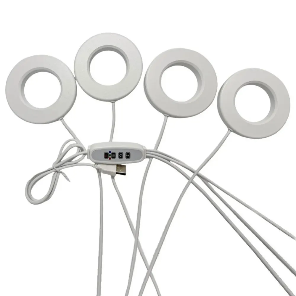 

10 Dimming Levels Hanging LED Plant Light Adjustable 3/9/12H Timer Under Cabinet Plant Lamp Full Spectrum Ring Lamp