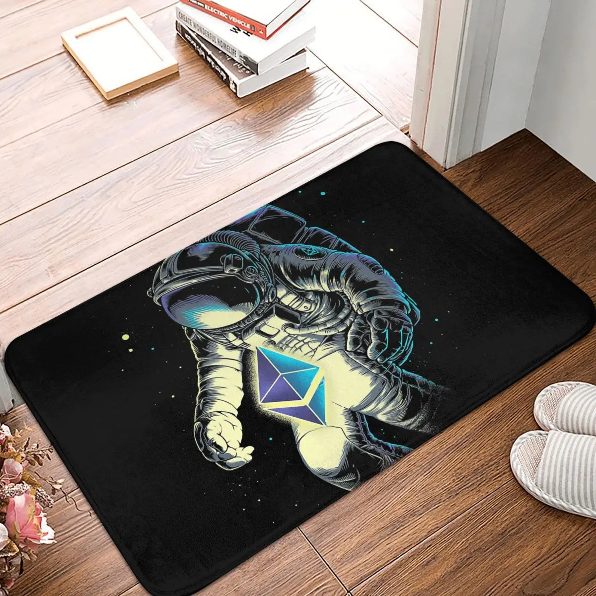 

Ethereum Crypto Miners Bathroom Non-Slip Carpet Space Hodler Bedroom Mat Entrance Door Doormat Floor Decoration Rug