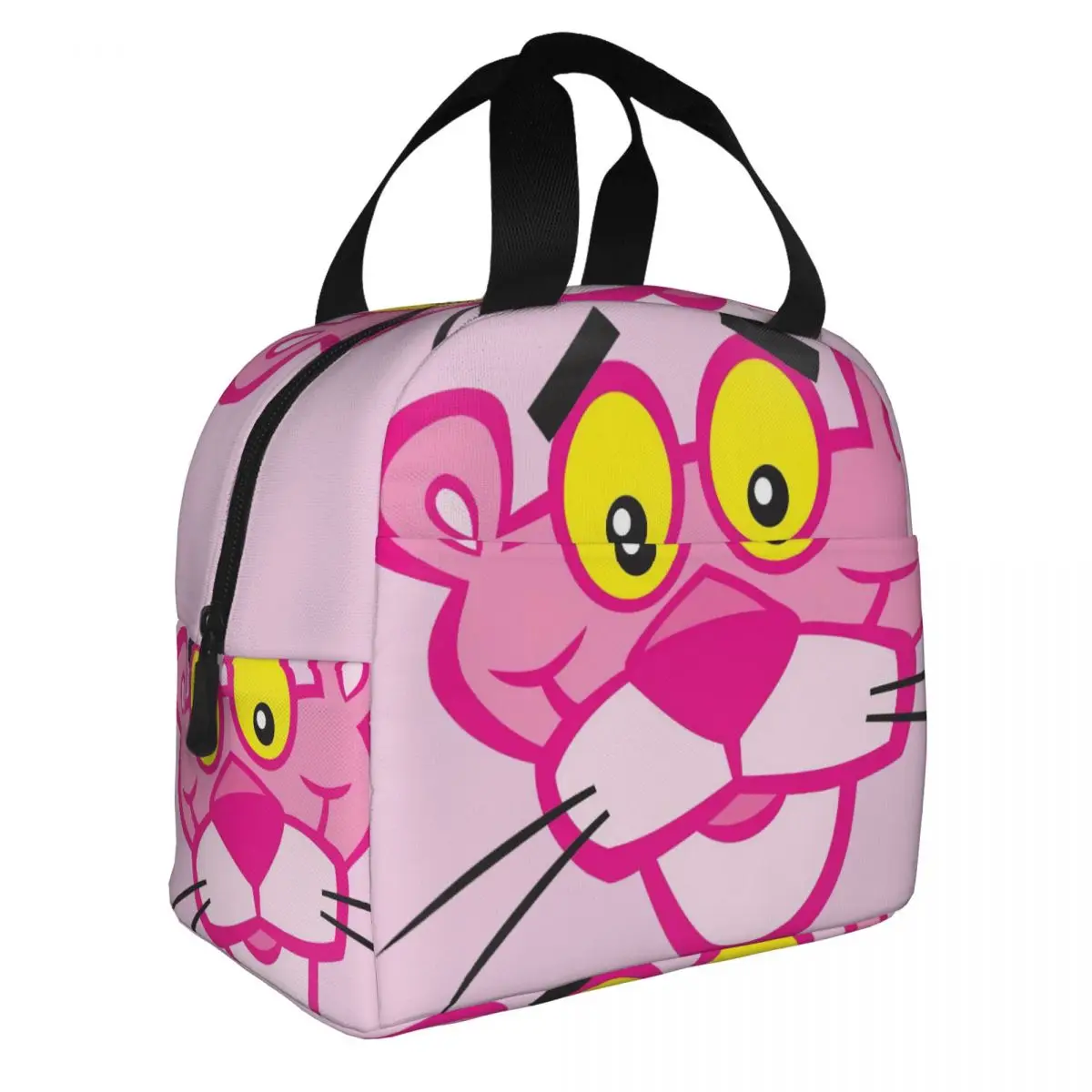 Pink Panther Lunch Bento Bags Portable Aluminum Foil thickened Thermal Cloth Lunch Bag for Women Men Boy