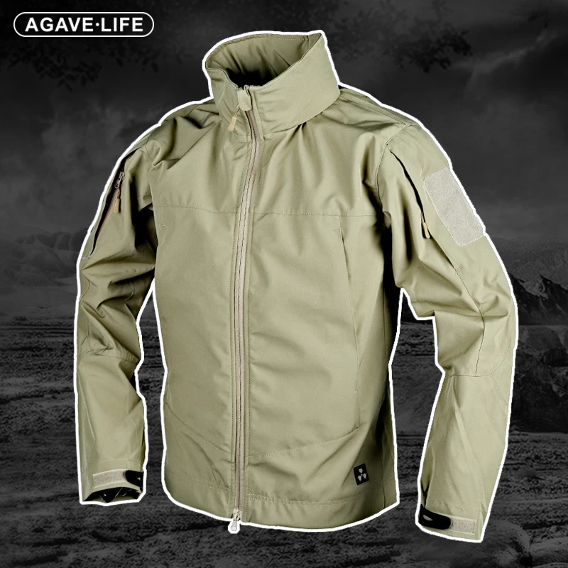 

Военная тактическая куртка с мягкой оболочкой, мужское уличное ветрозащитное водонепроницаемое спортивное пальто, теплое пальто на молнии для рыбалки, альпинизма, работы