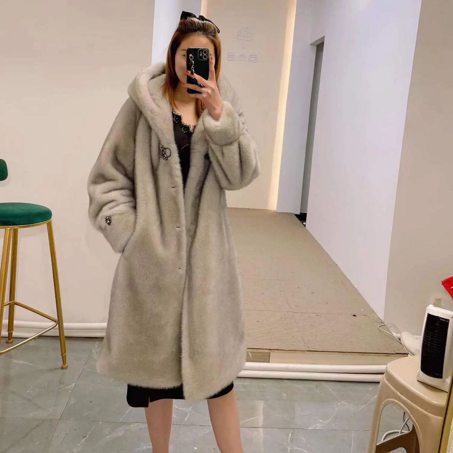 Mink Coats Women Natural Fur Coats Real Mink Fur Coat Female Genuine Fur Jackets Long Ladies Winter Clothes Oversize 7XL 6XL 5XL