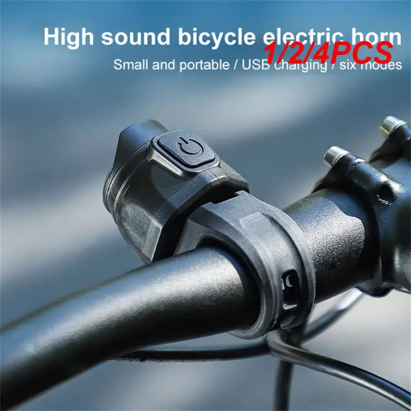 

1/2/4 шт. перезаряжаемый велосипедный мотоциклетный Электрический звуковой сигнал 6 режимов Руль Горный Дорожный велосипед Противоугонный звуковой сигнал велосипед