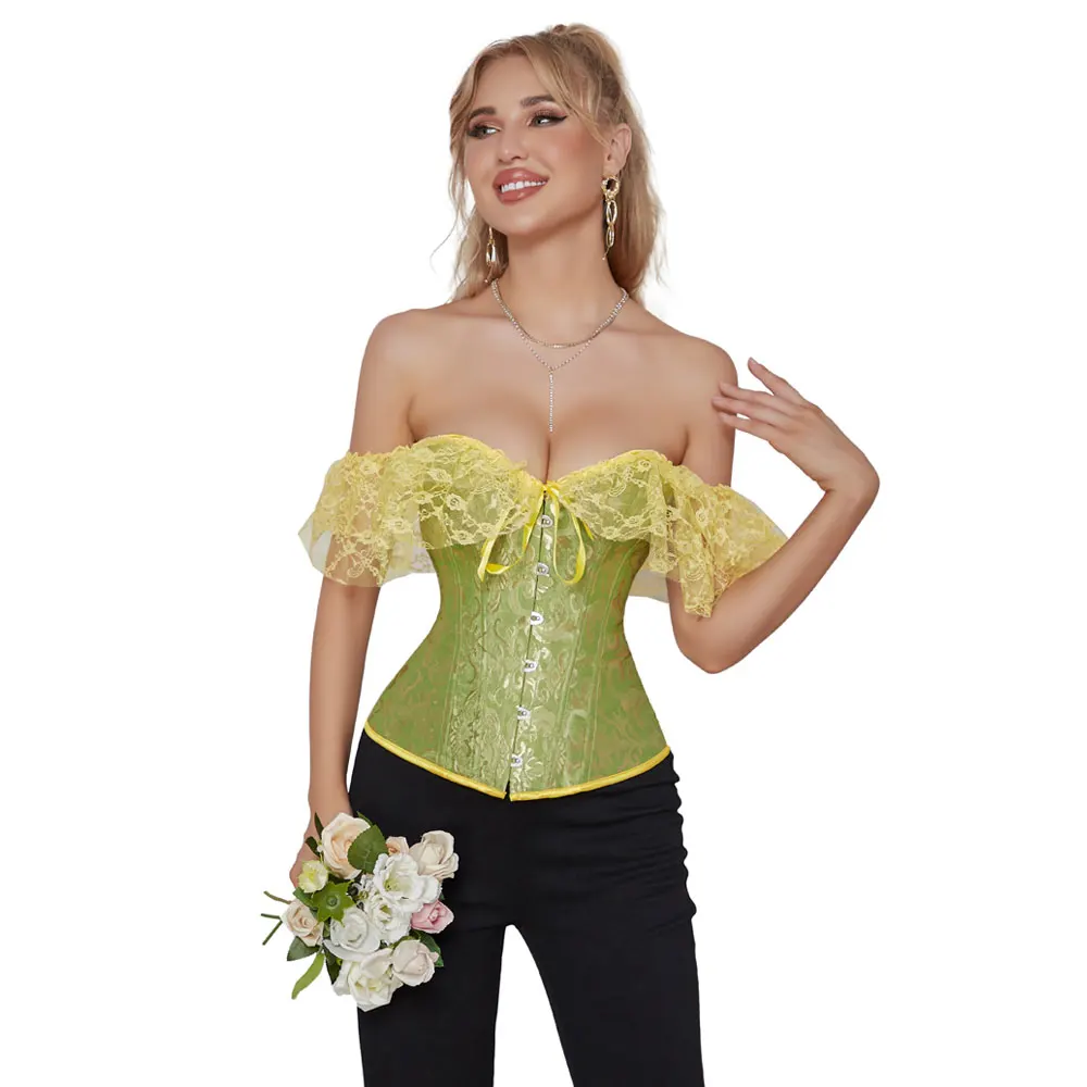 

Женский корсет с коротким рукавом, однотонный облегающий укороченный топ с завязкой и вырезом лодочкой, белый, черный, зеленый, красный, роз...